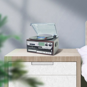 Máy Nghe Nhạc Đĩa Xoay Âm Thanh 6 Trong 1, Thiết Kế Cổ Điển Hoài Cổ & Máy Hát Đĩa Vinyl LP & Gramophone Với PC Link/3 Tốc Độ LP - Product Image 5