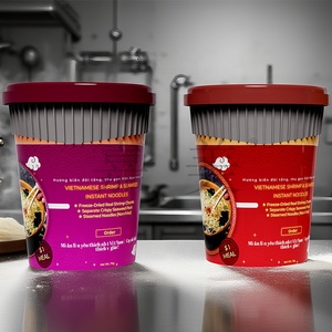 Plastic <b>cup</b> <b>noodles</b> 450ml 90g IML anti high temperature 100℃ PP food grade material <b>cup</b> with lid - Product Image 5