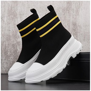 New High Cut Thick Sole <b>Height</b> <b>Increasing</b> Outdoor Fashion Casual <b>Shoes</b>, Fashionable Socks <b>Shoes</b>, Mesh Breathable Men's <b>Shoes</b> - Product Image 4