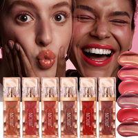 Baolishi Gloss à lèvres repulpant à haute brillance Nouveau gloss à lèvres léger avec effet hydratant et hydratant Finition verre Rouge à lèvres liquide