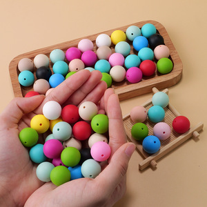 Accesorios Hechos a Mano, Cuentas Redondas de Goma de 15 mm para Manualidades, Pulseras, Collares, Bolígrafos, Cuentas de Silicona para Hacer Llaveros - Product Image 1