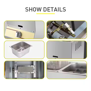 ガスディープフライヤー市販の2つの鍋フライヤーには2つのバスケットが装備されていますステンレス鋼の調理鍋 - Product Image 4