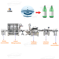 Nettoyant pour savon liquide de blanchiment de 500 ml Ligne de remplissage entière Machine de remplissage et d'étiquetage de capsulage de boissons gazeuses entièrement automatique