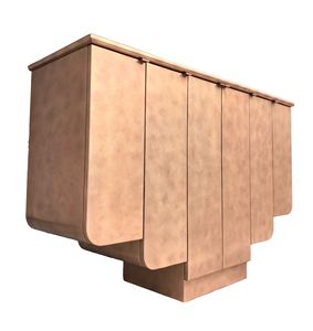 Luxury Modern Copper Finish <b>Sideboard</b> Buffet Cabinet with Drawers & Shelves for Living Room Dining - Product Image 1