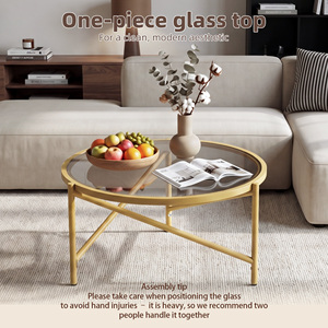 Mesa de Centro Moderna de Madera con Estructura de Madera y Soporte Cruzado Estable, Fácil de Montar, para Sala de Estar u Oficina - Product Image 4