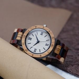 TJW uomo di fascia alta <span class=keywords><strong>orologio</strong></span> al quarzo di lusso stile Business tondino cassa in legno Miyota movimento multicolore quadrante stile moda - Product Image 3