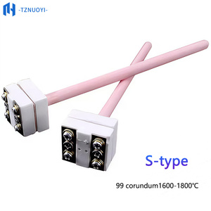 เทอร์โมคัปเปิลชนิด S/R/B ขนาด 6 มม. 8 มม. <span class=keywords><strong>10</strong></span> มม. สำหรับเตาเผา รุ่น WRP-100 หัววัดเทอร์โมคัปเปิลแพลตตินัมและโรเดียม เซ็นเซอร์วัดอุณหภูมิสูง 1800 องศาเซลเซียส - Product Image 1