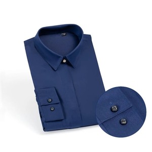 Chemises habillées pour femmes en gros, sans plis, en fibre de bambou, manches longues, <span class=keywords><strong>chemise</strong></span> de travail pour femmes, blouse pour femmes - Product Image 1