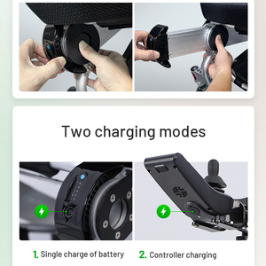 Cadeira de rodas elétrica Black Metal Ce Alumínio Alloy Electric <span class=keywords><strong>Chair</strong></span> Cable com <span class=keywords><strong>Chair</strong></span> Control Device Cadeira motorizada Stand up Price - Product Image 4