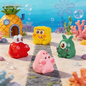 Accesorios de Resina Plástica de <span class=keywords><strong>Bob</strong></span> <span class=keywords><strong>Esponja</strong></span> Estrella Grande Cubista de Dibujos Animados, Venta al por Mayor de Yiwu, Soporte para Teléfono Móvil DIY, Adhesivo para Refrigerador - Product Image 3