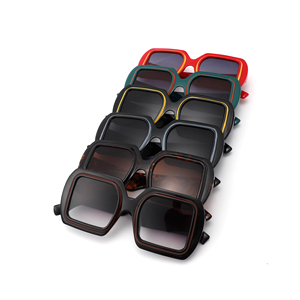 Fashion 2025 Wholesale Luxury Retro Beige <b>Large</b> <b>Frame</b> Shades Designer Custom Square <b>Frame</b> Sunglasses Women Men Gafas De Sol - Product Image 3