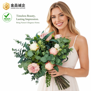 Hojas de Eucalipto Artificiales de Plástico, Ramilletes de Flores Artificiales Verdes <span class=keywords><strong>para</strong></span> Decoración de Interiores, Hogar, Bodas, Hoteles y Manualidades - Product Image 1