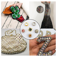 Kancing jepret magnetik Kustom Pabrik berlian imitasi paku keling bentuk bunga seng Aloi cakar kristal kancing sepatu kulit tas pakaian