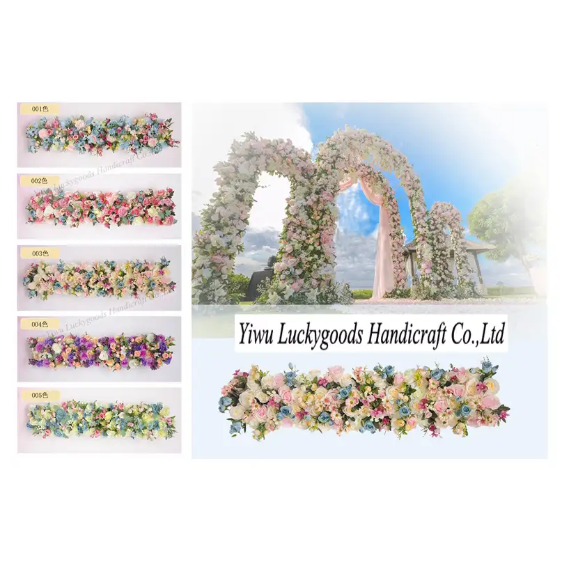 Lfb689 guirlandas de flores falsas coloridas, decoração ao ar livre, para venda