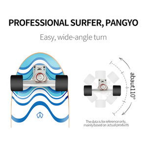 <span class=keywords><strong>32</strong></span> 10.5 pouces professionnel complet planche à roulettes de surf 7ly plateaux d'érable 65*47 roues patins de surf - Product Image 3