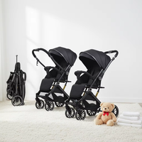 Vente en gros d'usine, poussette bébé de luxe en coton de haute qualité, légère, pliable, réversible, en acier inoxydable