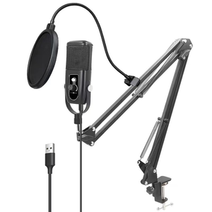 ZX775 أسود أنبوب USB PC لابلوب ميكروفون التوصيل والتشغيل استوديو سلكي لتعليم الألعاب - Product Image 6