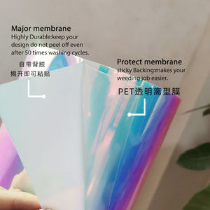 لفة فينيل بلاستيكية ناعمة قابلة للطباعة بعرض 50 سم بألوان قوس قزح متغيرة اللون ومضيئة في الظلام للتغليف والتعبئة بالجملة - Product Image 2