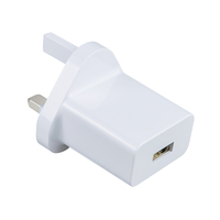 Chargeur mural USB 5W certifié UKCA avec prise britannique à 3 broches, adaptateur de chargeur USB 5V 1A, prise UK, vente en gros d'usine