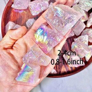 Vente en gros de cristaux d'aura d'ange naturels, quartz rose brut, pierres minérales, spécimens de pierres précieuses brutes, pierres pour la décoration - Product Image 5