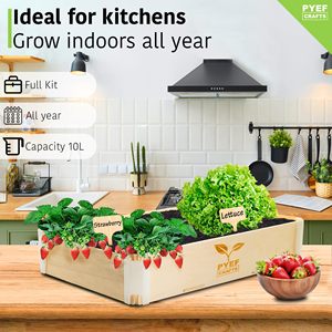 Kits <span class=keywords><strong>de</strong></span> jardín <span class=keywords><strong>de</strong></span> Interior <span class=keywords><strong>de</strong></span> autorriego contemporáneo para adultos, <span class=keywords><strong>macetas</strong></span> y jardineras para colgar en el suelo para cultivar tus propias verduras - Product Image 4