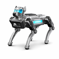 Chien robot intelligent électrique contrôlé par application avec pulvérisation de brume à distance, utilisation intérieure-extérieure, argent/noir, cadeau pour enfants