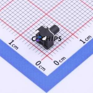 GT-TC072A-H060-L1 Tactile Switch SMD-3P,4.5x4.5mm Switch Single Pole Single Throw Round Button 1.6N Horizontal Mount - Product Image 2