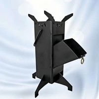 Barbecue portable détachable, réchaud fusée, poêle à bois d'extérieur, allume-feu, grilles BBQ pliables pour le camping et l'alpinisme