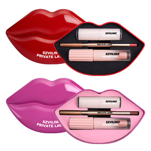 Kit <span class=keywords><strong>de</strong></span> Labios 3 en 1 Personalizado, Color y Fragancia a Elección, <span class=keywords><strong>Caja</strong></span> Metálica con Forma <span class=keywords><strong>de</strong></span> Labios, Bajo MOQ, Marca Privada, Altamente Pigmentado, Set <span class=keywords><strong>de</strong></span> Regalo <span class=keywords><strong>de</strong></span> <span class=keywords><strong>Maquillaje</strong></span> - Product Image 6