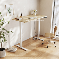 Bureau de direction moderne convertible blanc personnalisé à prix abordable avec cadre en acier inoxydable à hauteur réglable