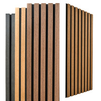 Panneau ondulé 3D en bois et placage de PVC MDF Panneau mural acoustique incurvé flexible et incurvé