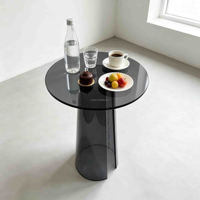 Table d'appoint en acrylique bleu spécial, vente en gros, personnalisée, moderne, pour jardin, présentoir à gâteaux rose, pour mobilier méditerranéen
