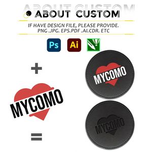 Wholesale Personal PU Leather Coaster Custom Logo Print Logo PU Leather Coaster for Drinks Coasters Pad Cup <b>Mat</b> Promotional Gift - Product Image 3