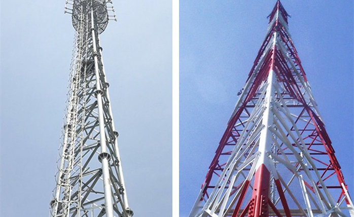 Hot Dip Galvanized Tubular Steel Lattice Tower Self Supporting 2