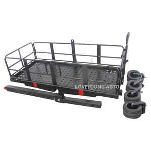 500lbs pliable voiture Camping voyage monté <span class=keywords><strong>à</strong></span> l'arrière voiture attelage panier <span class=keywords><strong>à</strong></span> bagages transporteur de marchandises avec quatre roues chariot portable - Product Image 2