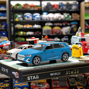 عرض خاص باللون الأزرق لسيارة أودي E-tron بالتحكم عن بعد لعبة صب رائعة من المعدن وبولي فينيل كلوريد للأطفال ألعاب صب بجهاز تحكم عن بعد هدية مجموعة سيارات - Product Image 3