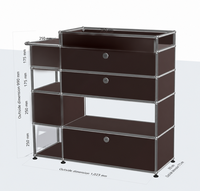 Moderner Modularer Edelstahl-Aufbewahrungsschrank Multifunktionaler Organizer für Apartments Kleiner Räume Fabrik-Großhandel