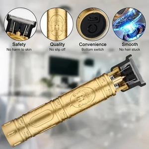เครื่องโกนหนวดไฟฟ้าสำหรับผู้ชาย รุ่นวินเทจ T9 ชาร์จผ่าน USB ชาร์จเร็ว เครื่องตัดแต่งขนไฟฟ้า ลายมังกรพระพุทธรูป - Product Image 3