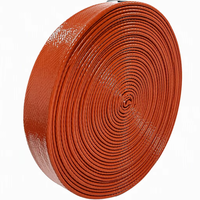 Manchon en fibre de verre recouvert de caoutchouc silicone personnalisable, 6 mm-100 mm, résistant aux hautes températures, tube de protection ignifuge