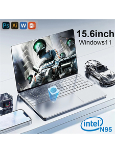 202415,6 pulgadas plata estudiante portátil Win 11 Intel Celeron N5095 Quad Core FHD SSD 2TB memoria de vídeo cuaderno de huellas dactilares - Product Image 2