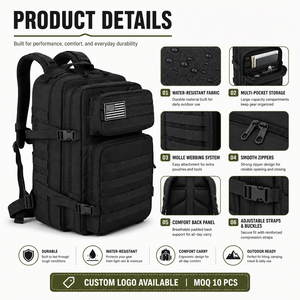 Wholesale 45L Tactical <strong>Backpack</strong> Mini <strong>Heavy</strong> <strong>Duty</strong> Waterproof Mochilas Taticas Hiking Bags Oxford Tactical <strong>Backpacks</strong> for Men - Product Image 3
