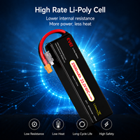 بطارية ليثيوم بوليمر (LiPo) للطائرات بدون طيار بجهد عالٍ 22.2 فولت وسعة 2500 مللي أمبير في الساعة 60C، غلاف صلب آمن، توريد المصنع، موصل مخصص لطائرات RC FPV بدون طيار