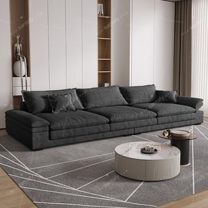 Juego de Sofás Seccionales Estilo Italiano, Reclinables, Tapizados en Tela Ecológica, Diseño Moderno, Asientos Anchos y Profundos <span class=keywords><strong>para</strong></span> Salas de Estar Pequeñas - Product Image 2