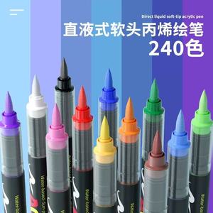 ปากกาเพ้นท์อะคริลิค <span class=keywords><strong>Flysea</strong></span> 24 สี แบบถาวร หัวพู่กัน 6 มม. สำหรับเขียนบนไม้ หิน แก้ว ผ้าใบ หิน ผ้า โลหะ เซรามิก - Product Image 3