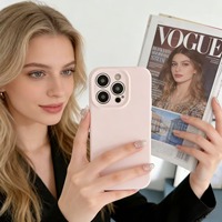 Pour iPhone 17 Pro Max – Coque TPU à bords droits, design uni, protection intégrale, antichoc, anti-chute, moulée par injection, avec protection d'appareil photo en plastique