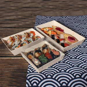 Boîte à sandwich Pizza Récipient alimentaire trapézoïdal Boîte alimentaire rectangulaire carrée Plateau alimentaire végétarien avec couvercle - Product Image 3