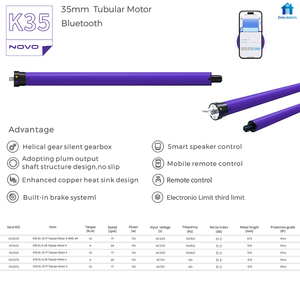 Persianas Enrollables Motorizadas Bluetooth NOVO K35-<span class=keywords><strong>EL</strong></span>-10-17, Motor Tubular de Aluminio de 35 mm, Silencioso, Ecológico, de Lujo para Hogar y Oficina - Product Image 6
