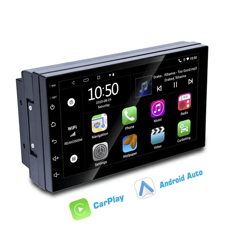 2 Din Android 10 Quad Core 1.5GHz 2+32G 7 Inch IPS Touch Screen Autoradio Car Multimedia Player Audio Stereo GPS/FM/AM/RDS/DSP