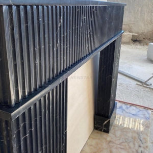 Cornice per Caminetto Autoportante in Marmo <span class=keywords><strong>Nero</strong></span> Marguina, Decorazione di Lusso per Interni Newstar - Product Image 4