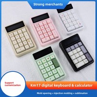 Clavier numérique portable miniature rose KM17 17 touches USB pour comptabilité financière, clavier mécanique en plastique neuf